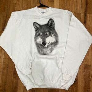 Vintage Deadstock Mountain Wolf Crewneck Sweatshirt XL